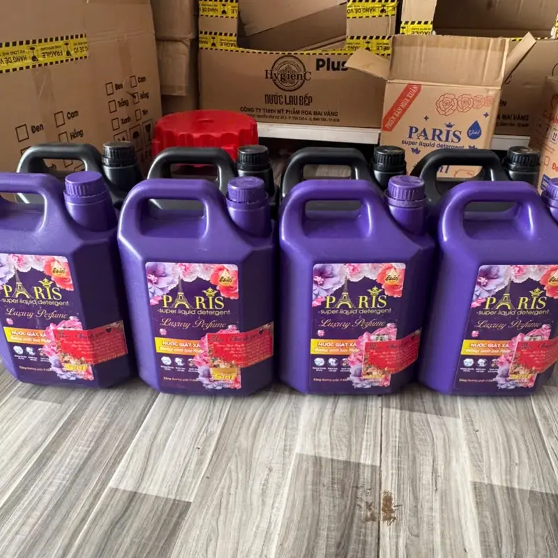 [ 2 Can Paris 10kg ] Nước Giặt Xả Paris Tài Lộc 9in1 5000g Lưu Hương Làm Sạch - Làm Sạch nước giặt 4