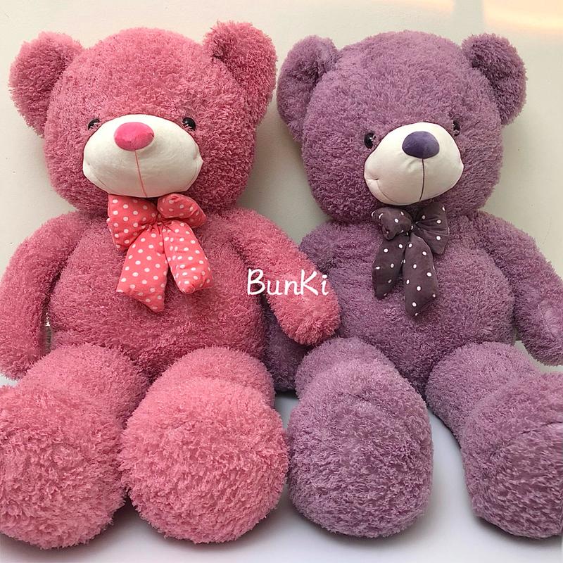  Gấu Bông Teddy First Love 1M Tím và Hồng Cao Cấp BUNKI Thú Nhồi Bông Đồ Chơi Thú Bông Toy gấu  có khoá kéo 