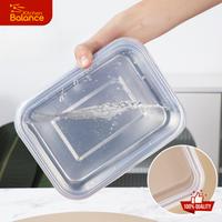 Gambar Kitchen Balance Wadah Penyimpanan Makanan Serbaguna Stainless Steel Anti Karat Food Grade dengan Tutup Kedap Transparan TR320 - WADAH dari Kitchen Balance Kota Administrasi Jakarta Utara 3 Tokopedia