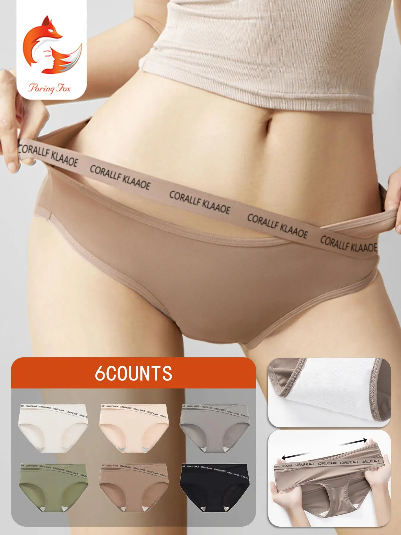 Women's Letter Tape Panty, Soft Comfy Breathable Knicker for Daily Wear, Underwear for All Seasons