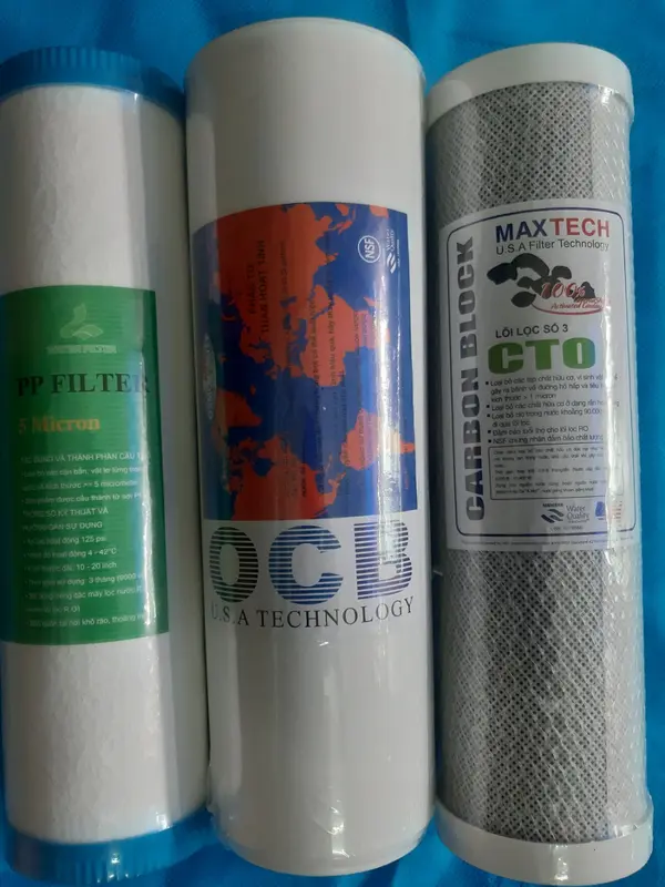 Bộ 3 lõi lọc nước dùng được cho tất cả máy lọc nước/ OEM 2