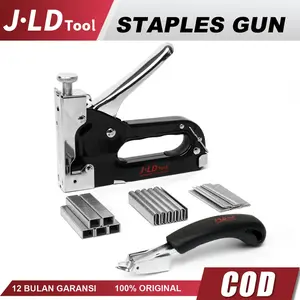 JLD Staples Tembak U/D/T Staple Gun + Isi + Staple Remover Upholstery Stapler Gun 3-In-1 Hekter Tembak Gratis Refill Staples Tembak Guntacker Alat Binder Stationery Tool