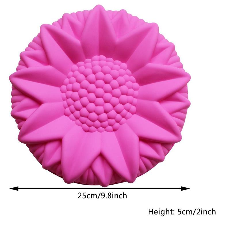 Sunflower Shaped Silicone Cake Mold, 1 Count Heat Resistant Baking Mold, Kitchen Baking Tool for Pudding Jelly Mousse Cake, Bakeware 1
