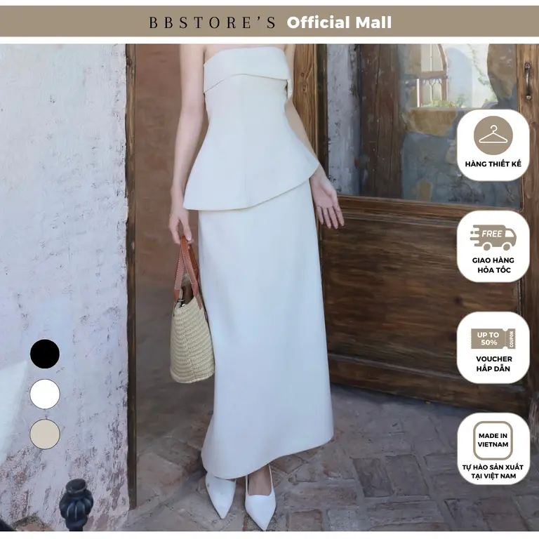 Chân Váy Dài Phom Suông Chất Linen BBSTORE'S - V4311B