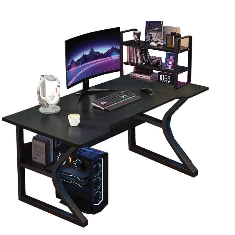 Bàn Gaming LED RGB Chân K Uốn Cong Kèm Kệ có 2 lỗ đi dây điện, chân sắt chắc chắn để PC máy tính cây [NỘI THẤT 5C]