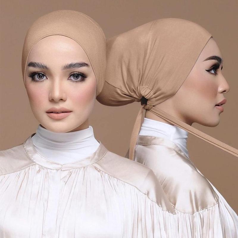 Mũ Turban Bông, Màu Trơn Trùm Kín, Dành Cho Nữ, Mũ Dưới, Mũ Trùm Đầu, Cổ Và Đầu, Dưới, U1A3, 1 Mảnh 6