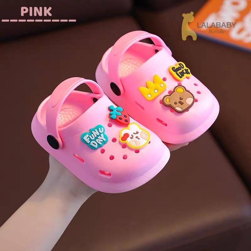 💗🐻 รองเท้ารัดส้นเด็ก PVC น้ำหนักเบา  มีกันลื่น ติดการ์ตูนน่ารักๆ🐻💗 6