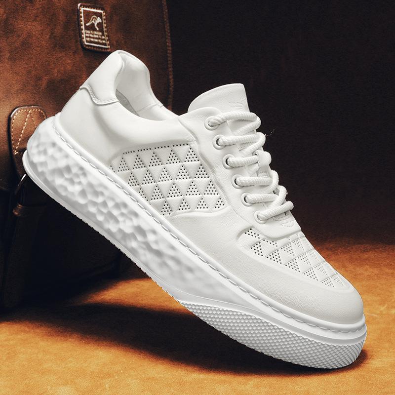 Giày Sneaker Nam, Giày Nam Phong Cách Hàn Quốc - Fullbox Đế Bằng Cao Su