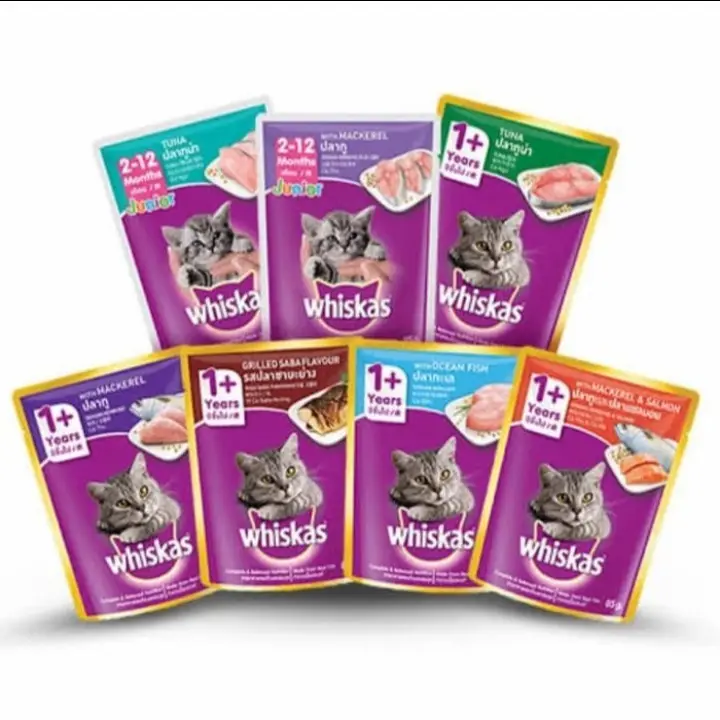 MAKANAN KUCING BASAH WHISKAS POUCH ALL VARIAN 80gr