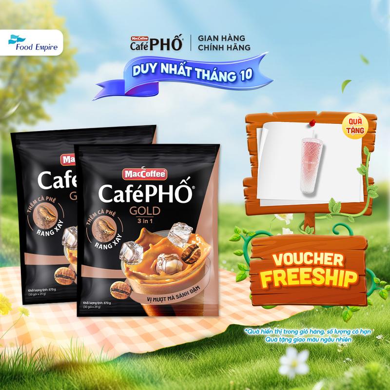 Combo 2 Túi Cà phê Phố Sữa Đá Gold - MacCoffee (túi 30 gói x 29g)