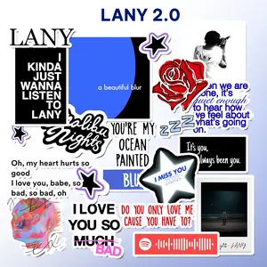 20pcs LANY 2.0 Artist Sticker Pack | Stiker Anti Luntur Tahan Air | Sticker Aesthetic HP Laptop