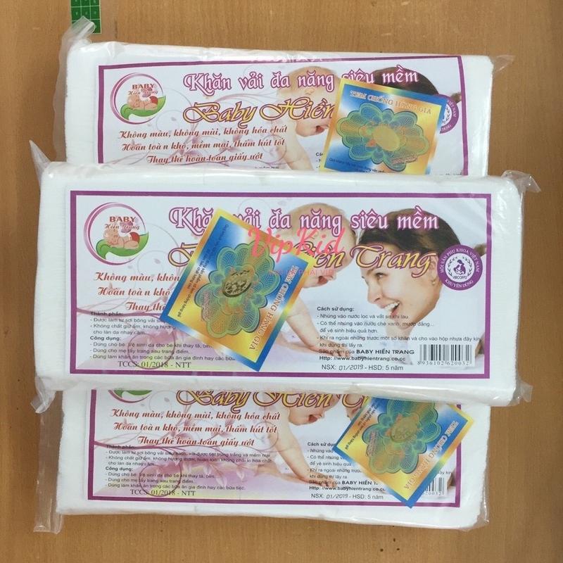 Khăn khô đa năng Baby Hiền Trang (loại 225gram - 180 tờ), khăn vải khô hàng loại 1 không bai xù, không hóa chất  Khăn Tắm