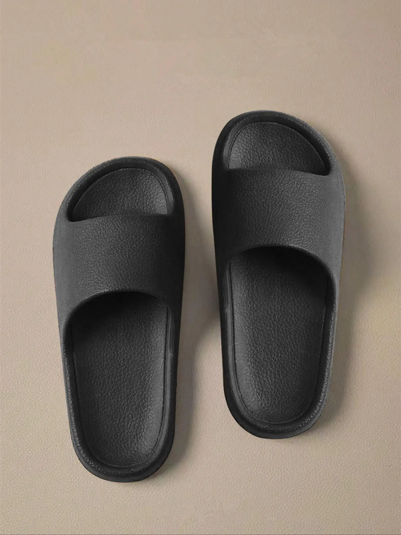 Women's Simple Plain Color Non-slip Soft Flat Slides, Casual Comfortable Home Slippers, EVA Slippers for Indoor & Outdoor Wear, Walking Shoes