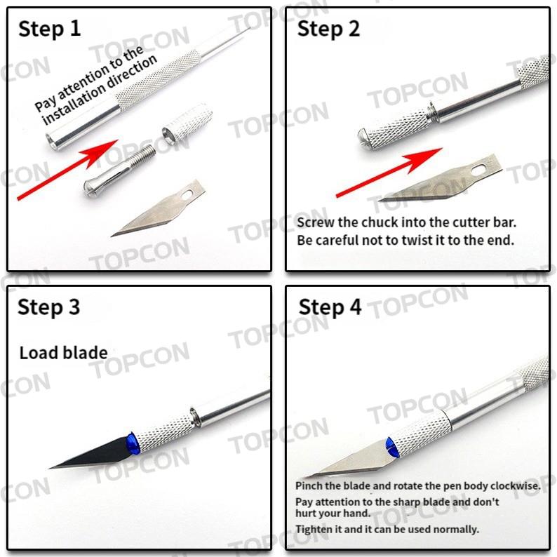 Product Introduction of 13pcs Carving Knife Metal Precision Knife Cutting Pen Knife Set Making Rubber Carving Cardboard Cutting DIY 12