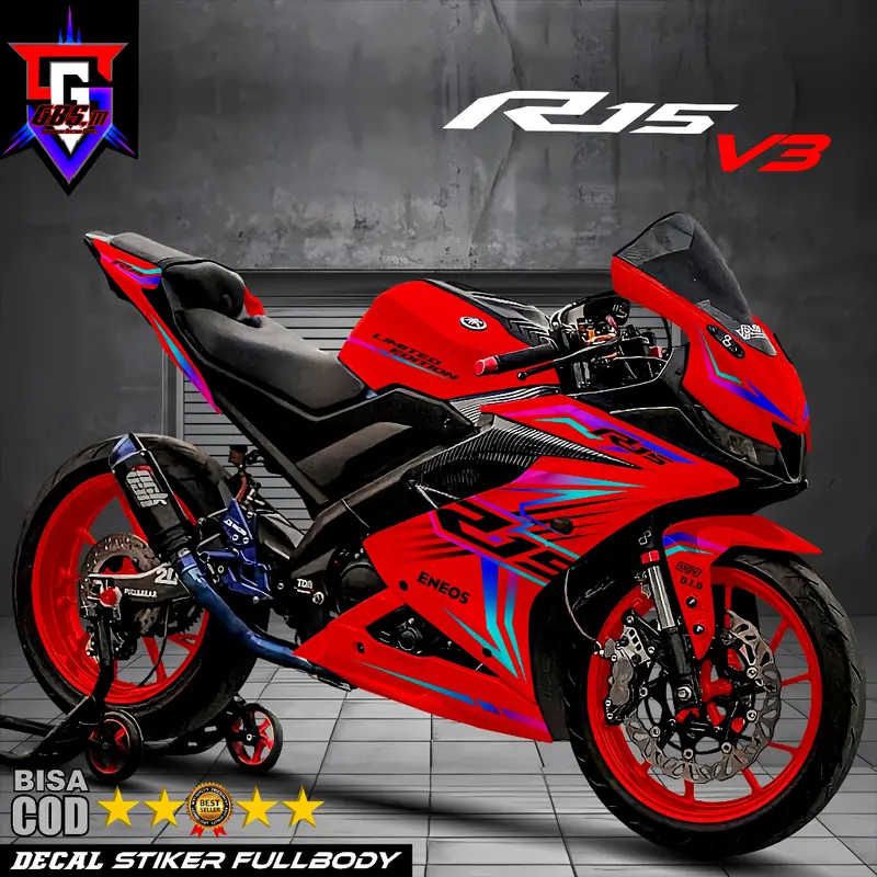Decal R15 V3 Stiker Decal Motor R15 V3 Sticker Yamaha R15 V3 Fullbody 2
