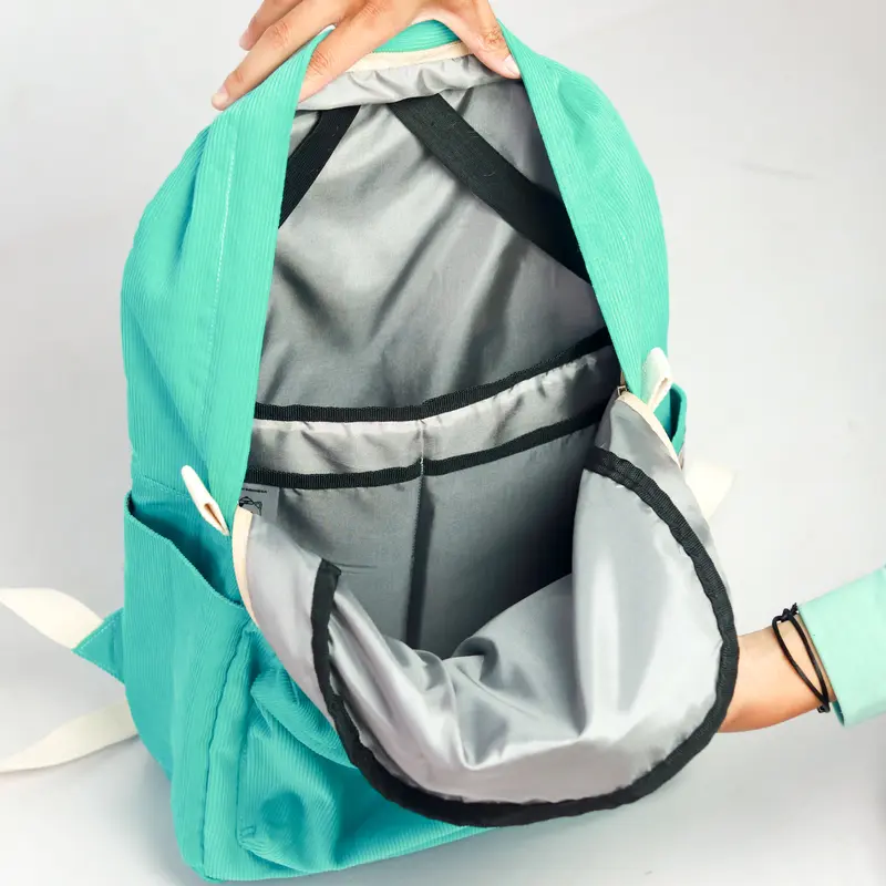 Himeku OOGIE MEDIUM Corduroy Backpack - Tas Sekolah Kuliah Kerja Sedang - Tas Laptop - Ransel Corduroy Pria Wanita 8