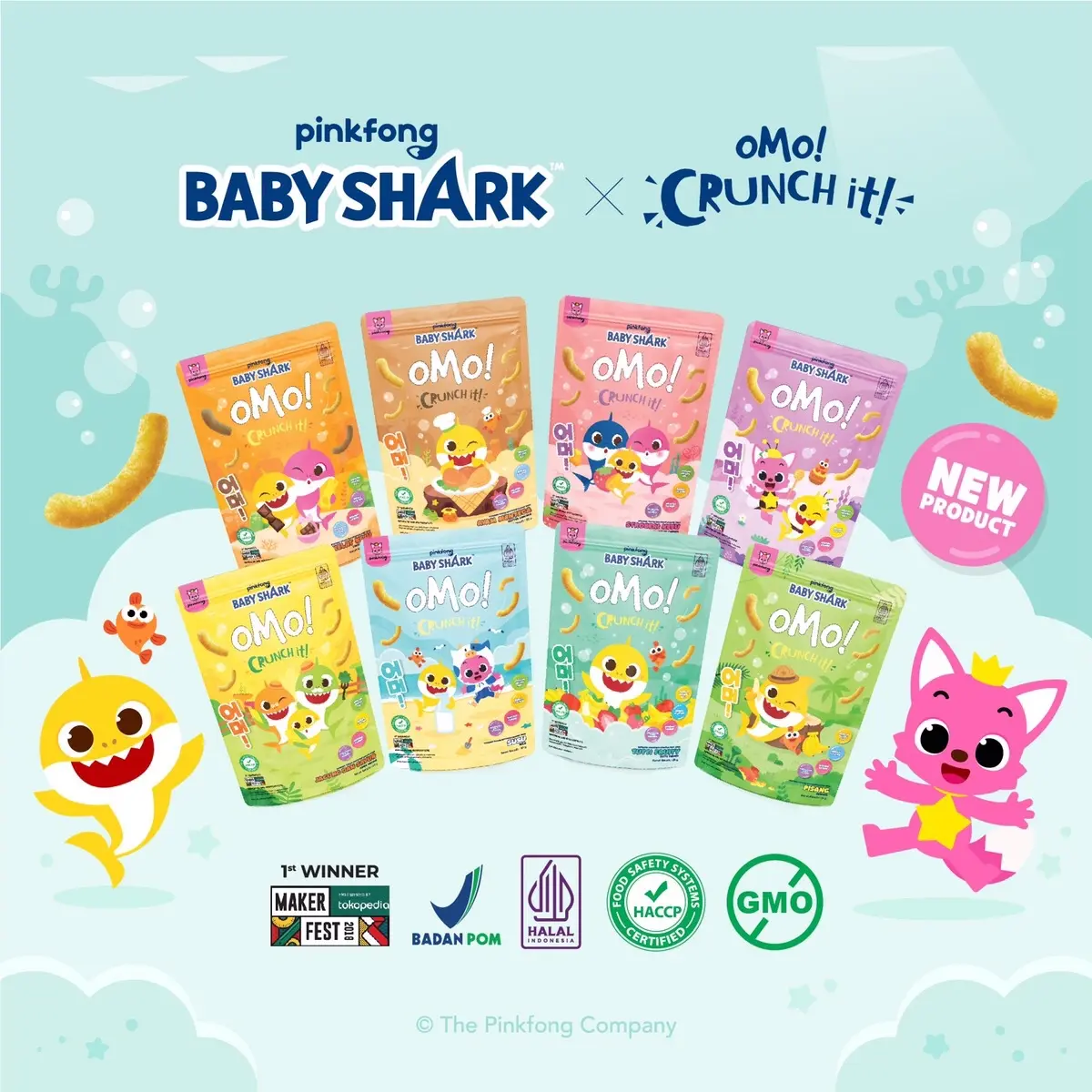 Snack Omo! Crunch it! X Pinkfong Baby Shark / Makanan Ringan Omo