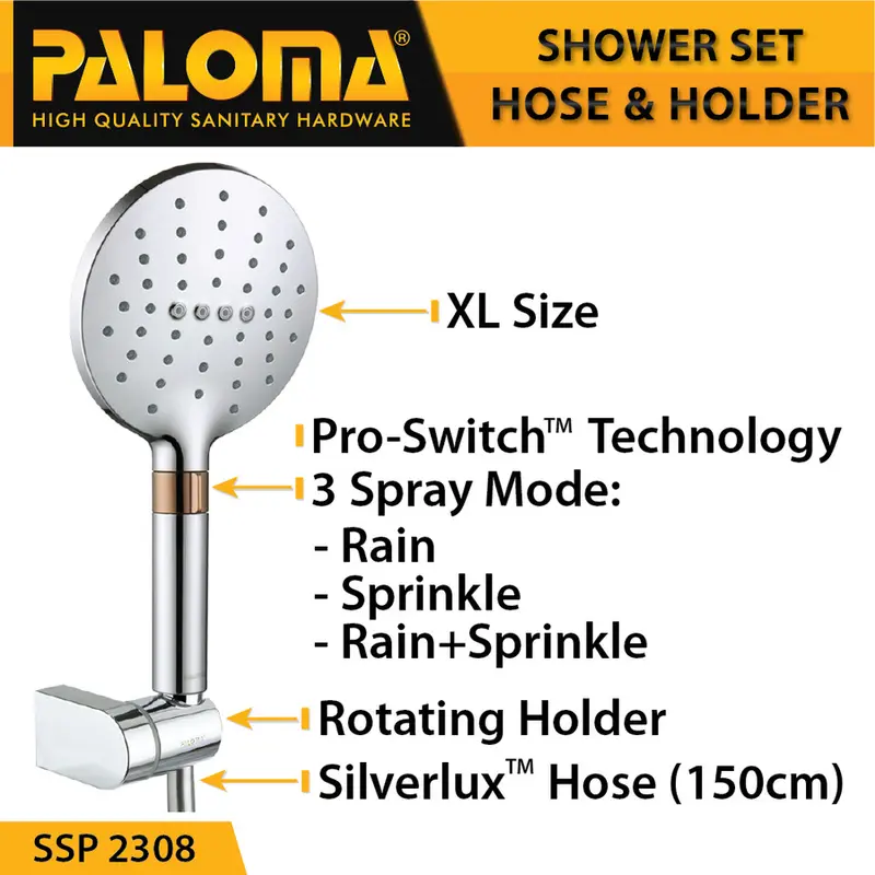 Shower Set Handshower Mandi Hand Head Kepala Air Paket Paloma SSP 2308 0
