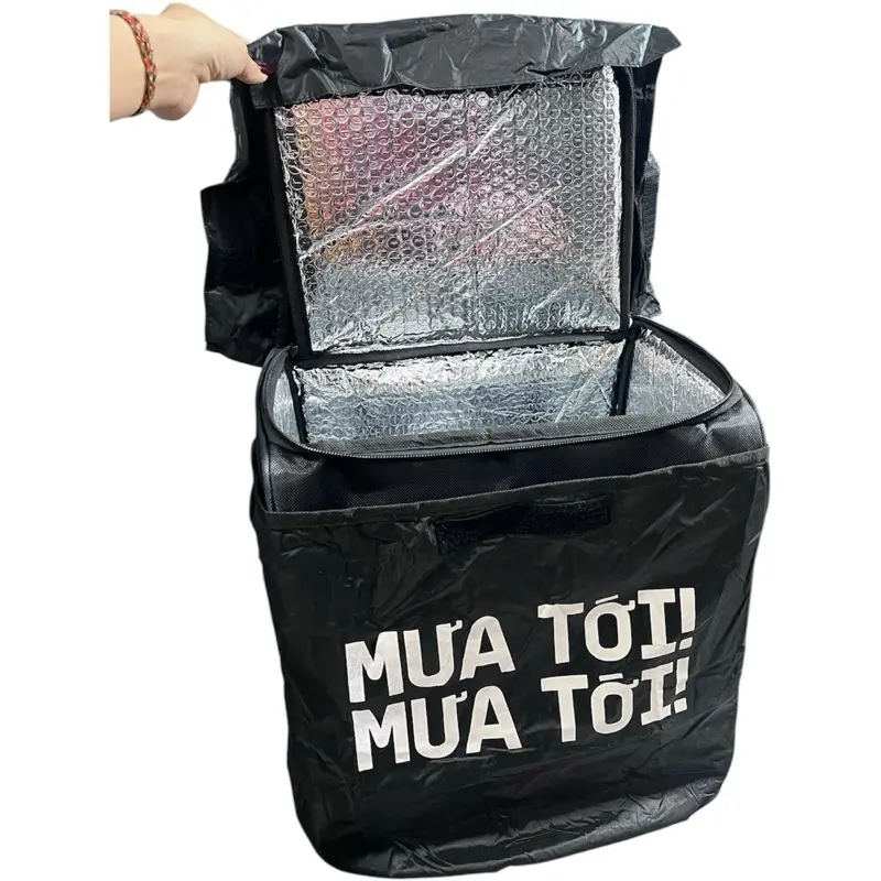 Combo Túi giữ nhiệt giao hàng kèm áo mưa dành cho túi giao hàng
