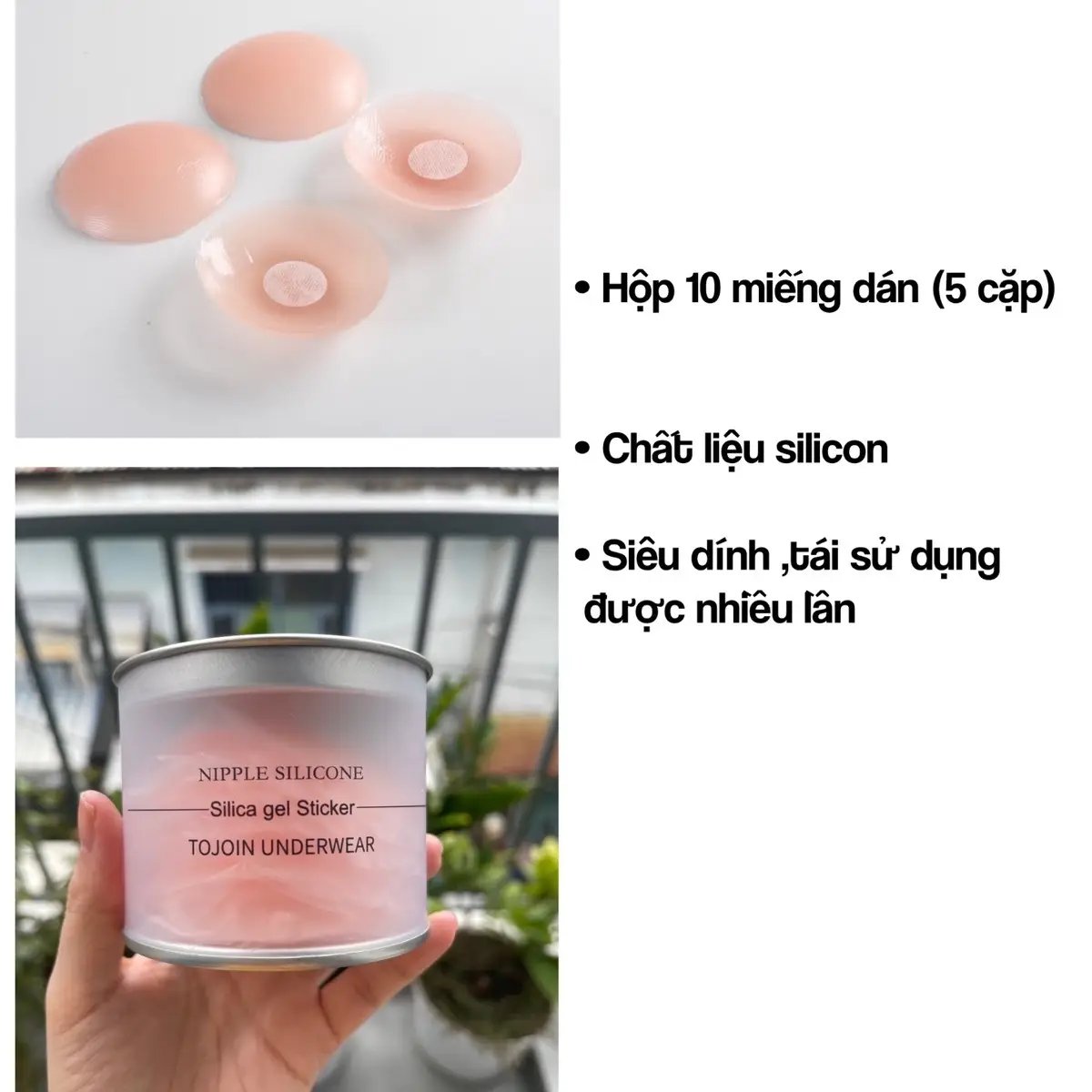 Miếng Dán Ti Silicon - Hộp 10 Miếng Tặng 2 (12 miếng)