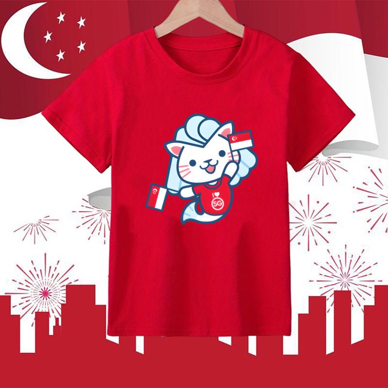 Product Introduction of Cartoon  Print Pattern Clothing T-shirt Summer Fashionable Polyester T-shirt Celebrating National Day for Boys and Girls Casual Children Short Sleeved 25