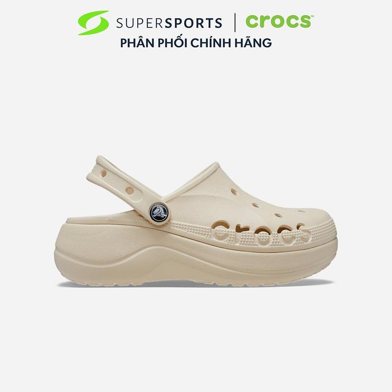 Giày Clog Nữ Crocs Baya Platform - Be - 208186-11S