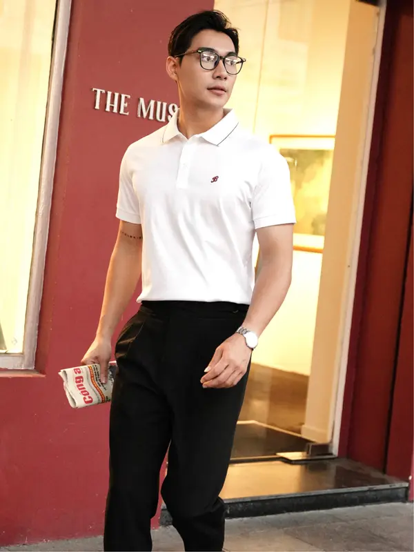 Áo Polo Nam Cộc Tay Bernini by Giovanni Chất liệu 100% Cotton Kiểu dáng Regular BPL0020-1 4