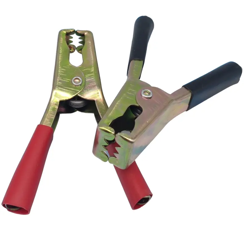 Kẹp ắc quy Acquy 100A Thép Không rỉ (Đỏ + Đen), 93mm, Lò Xo Cực Kì Khỏe. - Linh kiện điện tử QUỲNH DIỄN 1