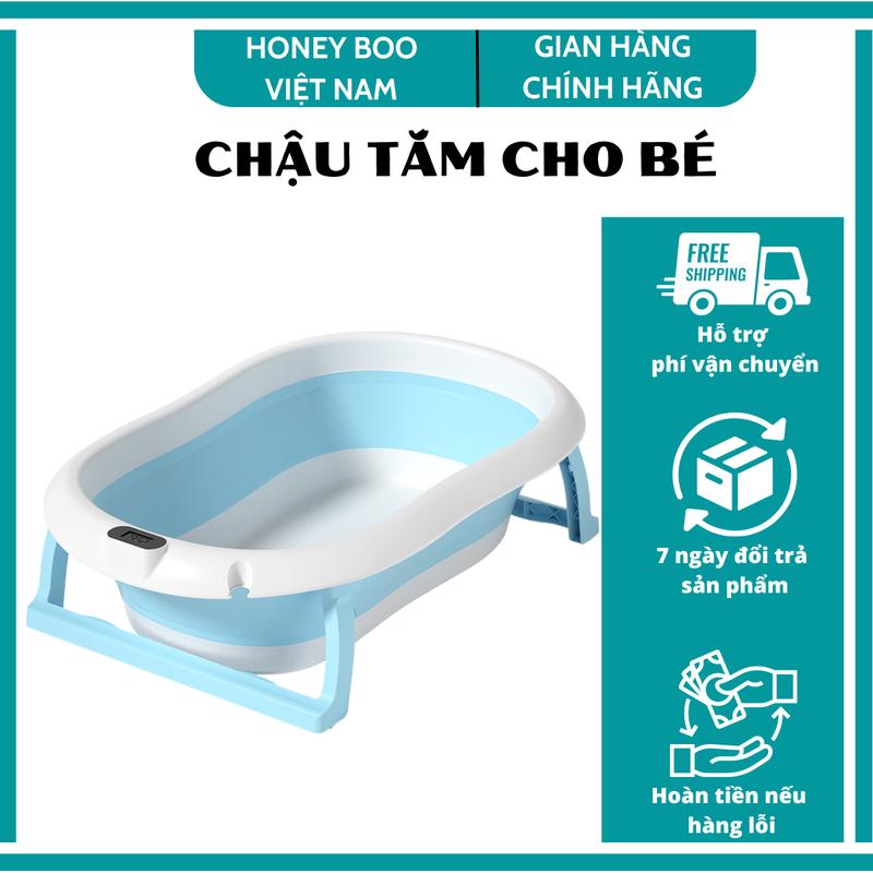 HÀNG NK CHÍNH NGẠCH Chậu tăm gấp gọn cho bé chậu tắm hanbei CB