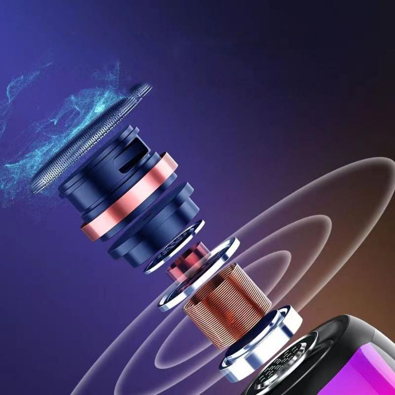 Product Introduction of RGB Night Light Audio Wireless Speaker 3D Stereo Sound Wireless Charger Multifunction Bluetooth Speaker ABS Mini 11