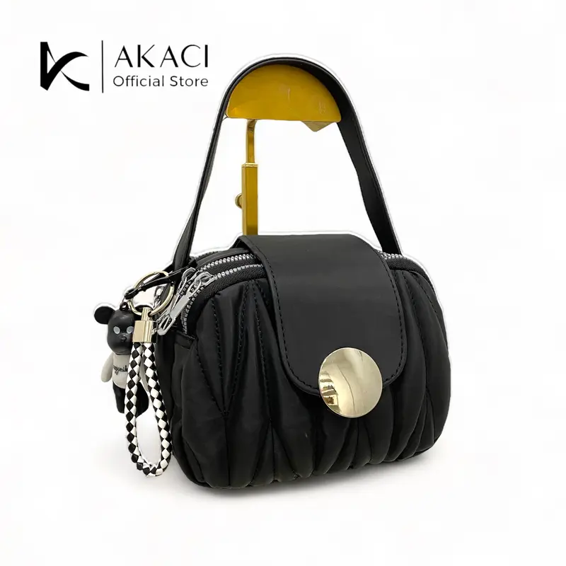 Tas selempang dan bahu Akaci EMBUL Tas Wanita Kekinian 09-8197 Bahan Nilon 3 ruang slingbag kekinian style cewek lucu unik murah Terbaru 4
