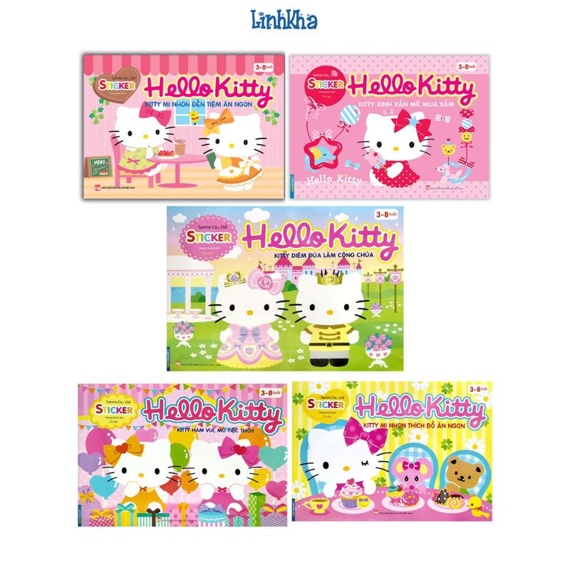  Sách Dán Hình - Kitty Mi Nhon  Sticker Hello Kitty cho bé 3 - 8 Tuổi   Minh Thắng  