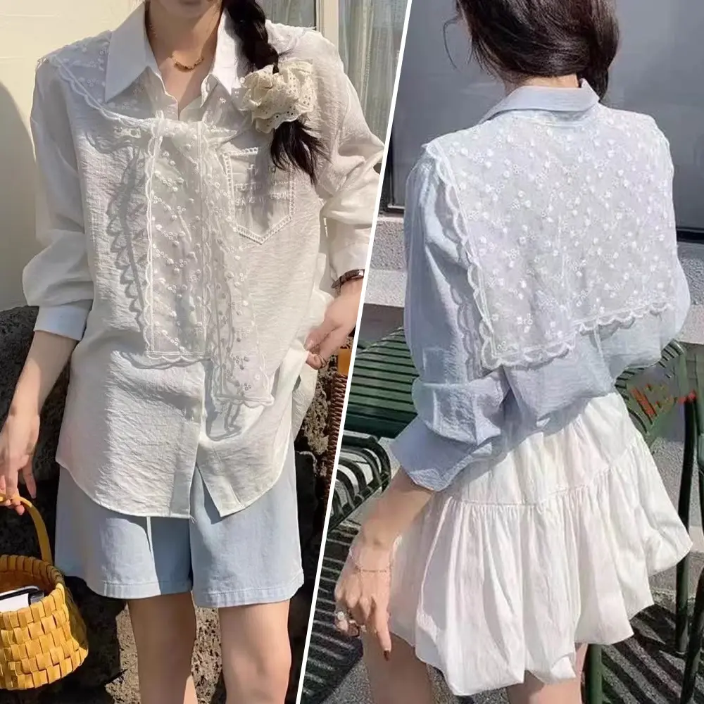 Khăn Quàng Cổ Ren, Cỡ Nhỏ, Trang Trí Khoét Lỗ Đan Giả, Phụ Nữ Quần Áo Màu Ren, Thích Hợp Cho Phụ Nữ Công Sở, Thời Trang