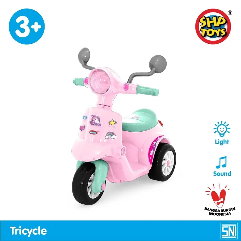 Mainan anak motor vespa mini lucu ada musik MB 691 2