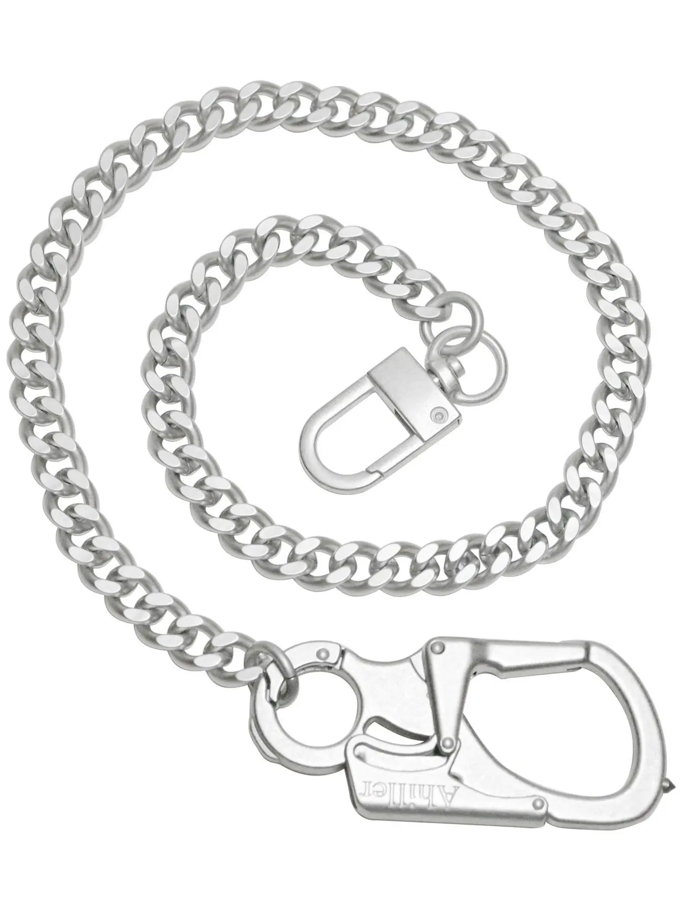 Chain & Carabiner Keychain, Durable Long Keychain, Outdoor Camping, Hiking Accessories, Key Ring for Bicycle/Motorcycle/Daily Use, Fashion EDC Gear for Men