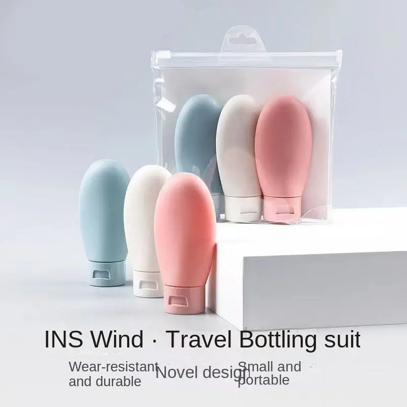 Portable Travel Toiletry Bottles Set - Leak-Proof Silicone Squeeze Containers for Shampoo, Conditioner, Body Wash & Cosmetics |   TSA Approved |   Lightweight & Compact |   Perfect for Vacation, Gym, Business Trips (4PCS/Set)
