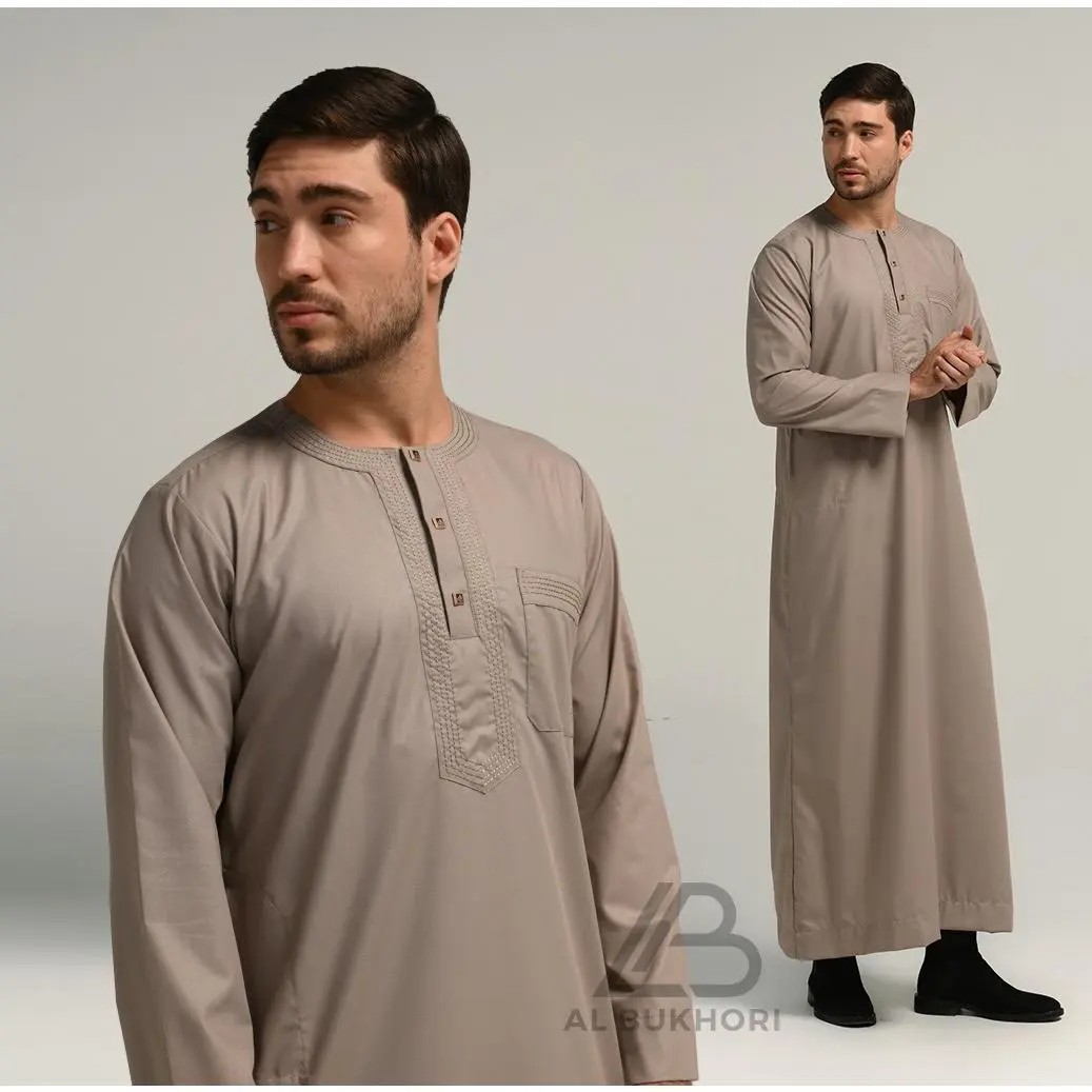 Al Bukhori - Gamis Thobe Jubah Pria Bodyfit Reguler Dewasa Premium Lengan Panjang - Jubah Ammar