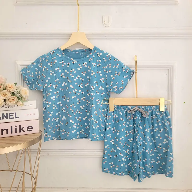 SET EMILY CROP 5 6 7 8 Tahun Setelan Anak Perempuan Bahan Kaos 1