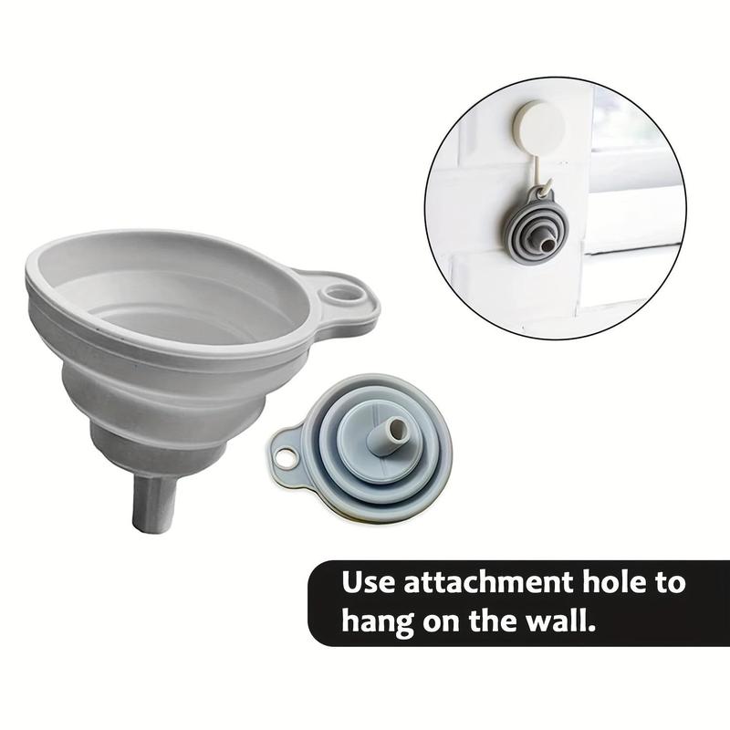 Silicone Kitchen Funnel, 1 Count 2 In 1 Multifunctional Funnel, Kitchen Accessories 4
