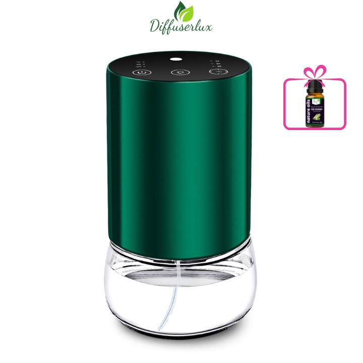 Máy xông tinh dầu trực tiếp, vỏ nhôm có pin tích điện dung tích 100ml  E-300 hàng cao cấp Phiên Bản Mới - Diffuserlux