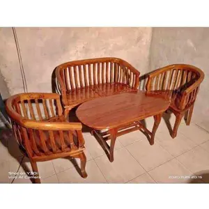 Kursi Teras Taman Kayu Jati Betawi Panjang terascantik