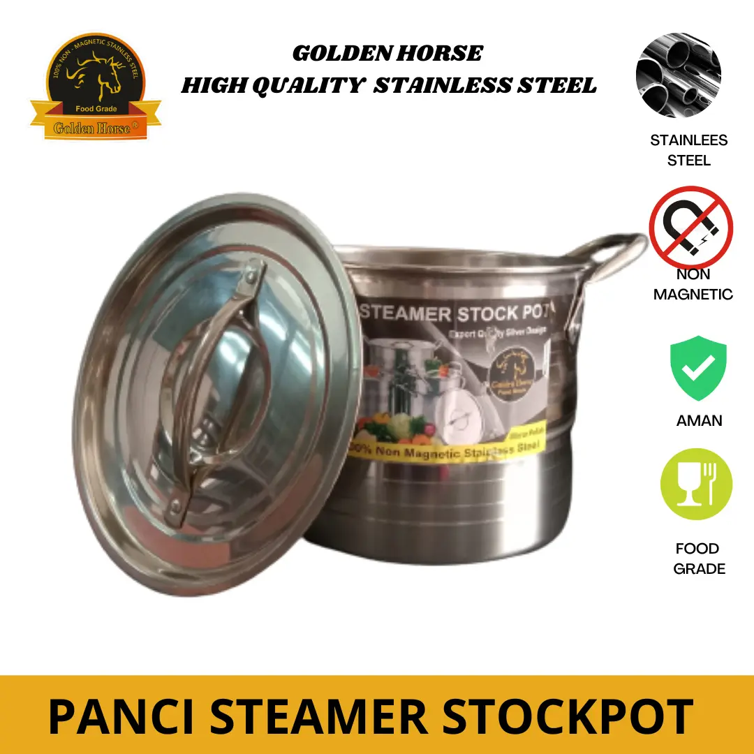 Panci Stockpot Steamer (Kukusan) High Quality Stainless Steel - Golden Horse Dapur Peralatan