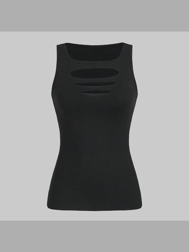 Product Introduction of Women's Solid Backless Racerback Tank Romper, Casual Comfy Sleeveless Skinny Romper for Summer, Ladies Clothes for Daily Wear 2