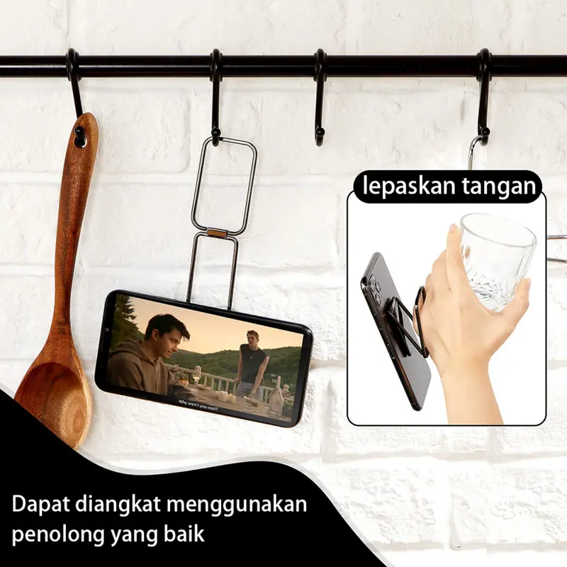 Thin and Foldable Finger Phone Holder Mount Stand Adjustable Multi-Angle 360 Rotation, Metal for Deskdsa 8