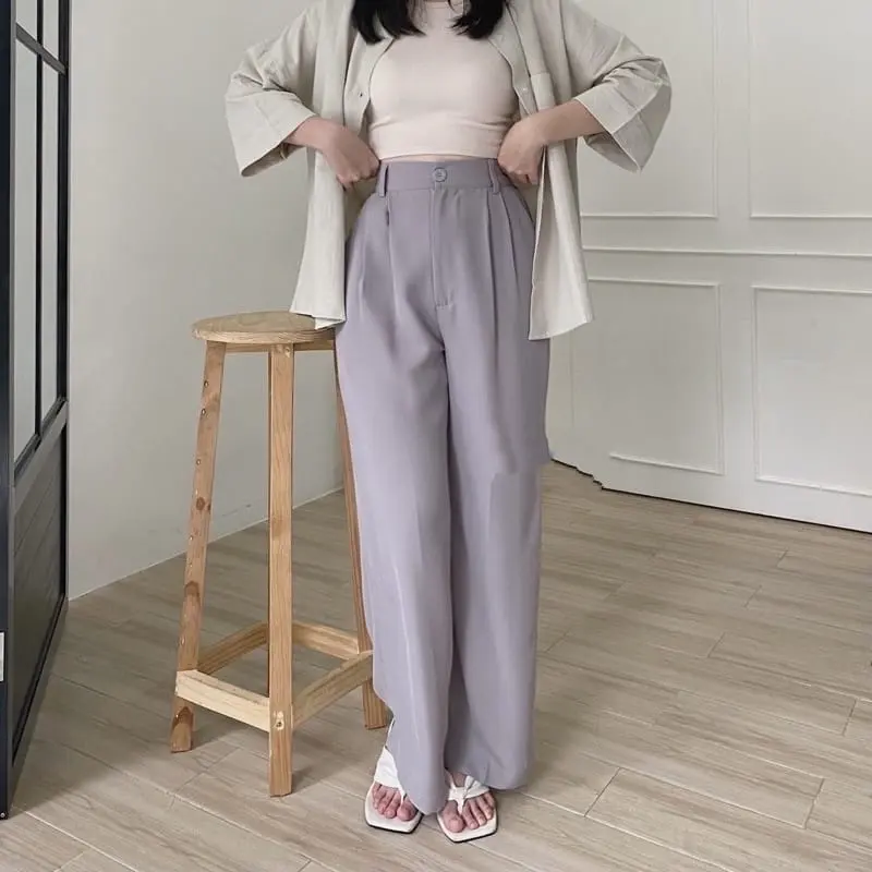 Ziva Kulot Crinkle HighWaist - Loose Pants - Celana Kulot Wanita Panjang Airflow 3