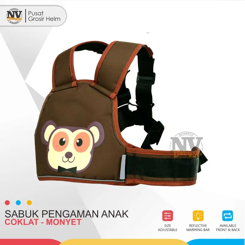Sabuk Pengaman Anak di Sepeda Motor 2 in 1 Karakter Kartun Lucu 8