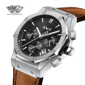 นาฬิกาผู้ชายมัลติฟังก์ชั่น ขายดี เทรนด์แฟชั่น ขนาดเล็ก สามมือ ยอดนิยม กันน้ำ การเคลื่อนไหวควอทซ์ เหมาะสำหรับชุดลำลองและธุรกิจ SVJ2025