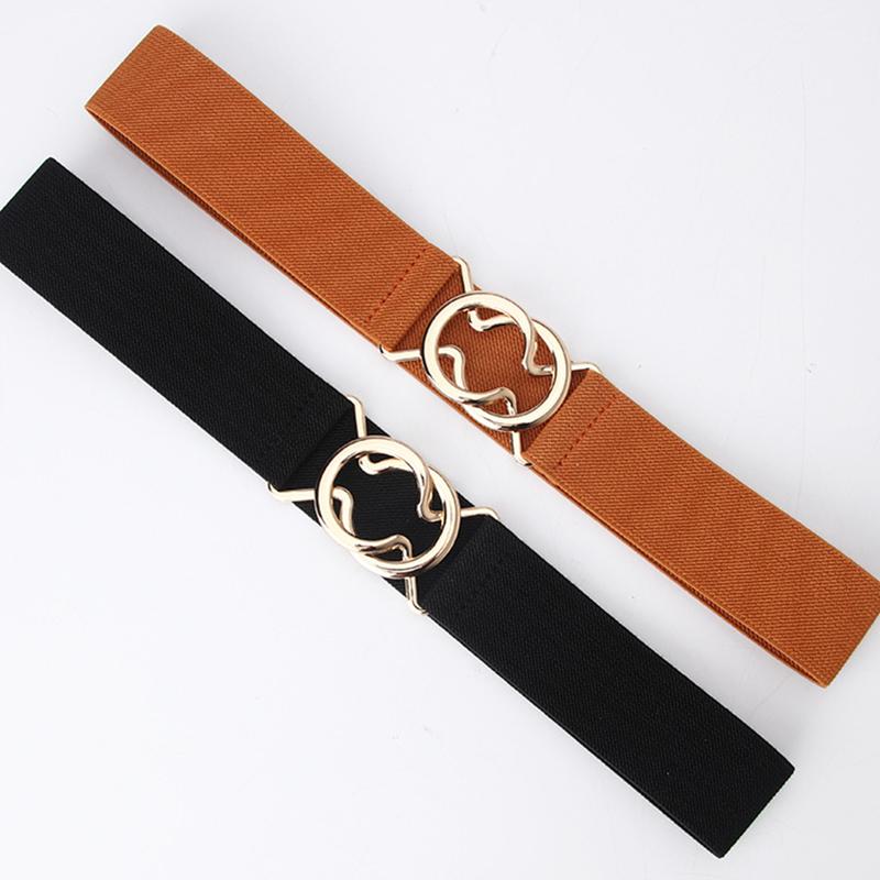 Product Introduction of Women's Elastic Waistband with Adjustable Metal Buckle Wide Belt For Dress Coat Accessories Waistband Corset Waist 25
