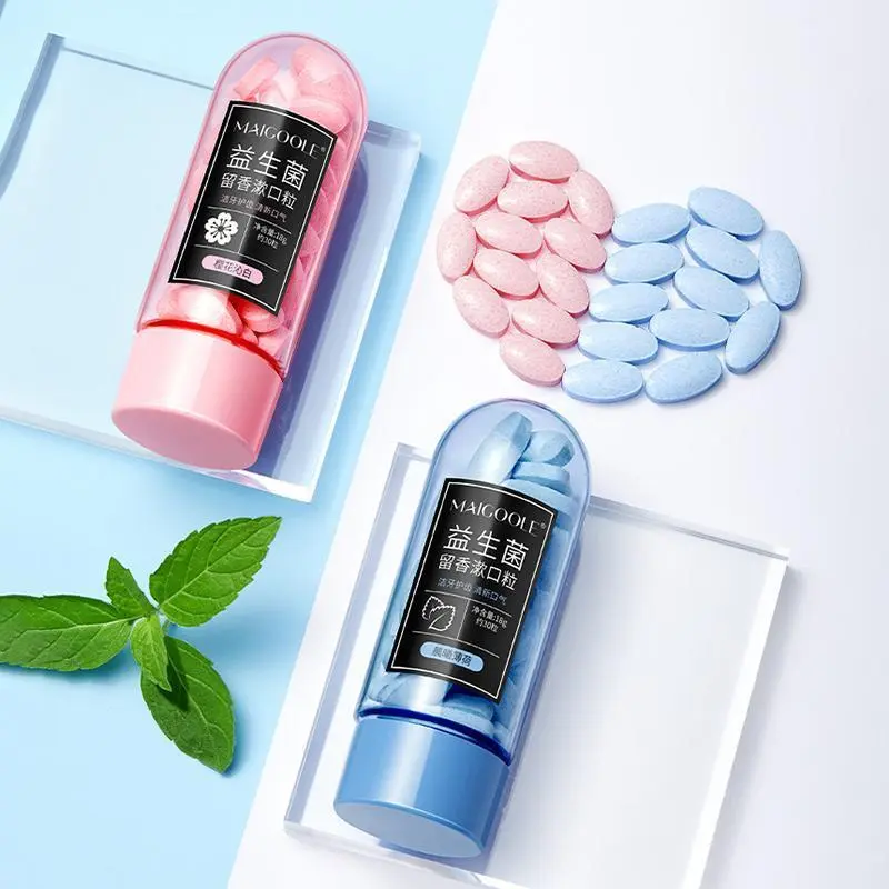 Nước Súc Miệng Lợi Khuẩn, Giữ Hương Thơm, Chăm Sóc Răng Miệng, Hơi Thở Tươi Mát, Dạng Nhai Trơn Cầm Tay Viên Nang Trơn nước  súc