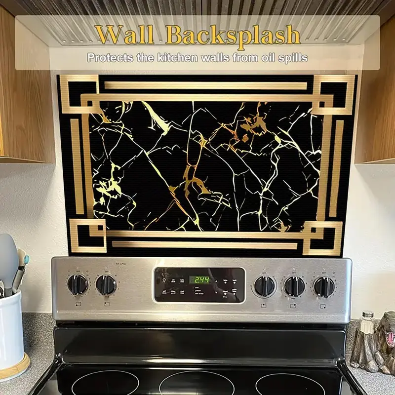 Luxury Style Kitchen Countertop Mat, Non-slip Dust-proof Kitchen Countertop Mat, Kitchen Decor Supplies for Table, Stove, Washer, Fridge, Dishwasher 6